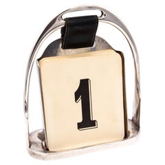 Hermes Paris Vintage 1950 Horse-bit Desk calendar in solid .925 sterling silver