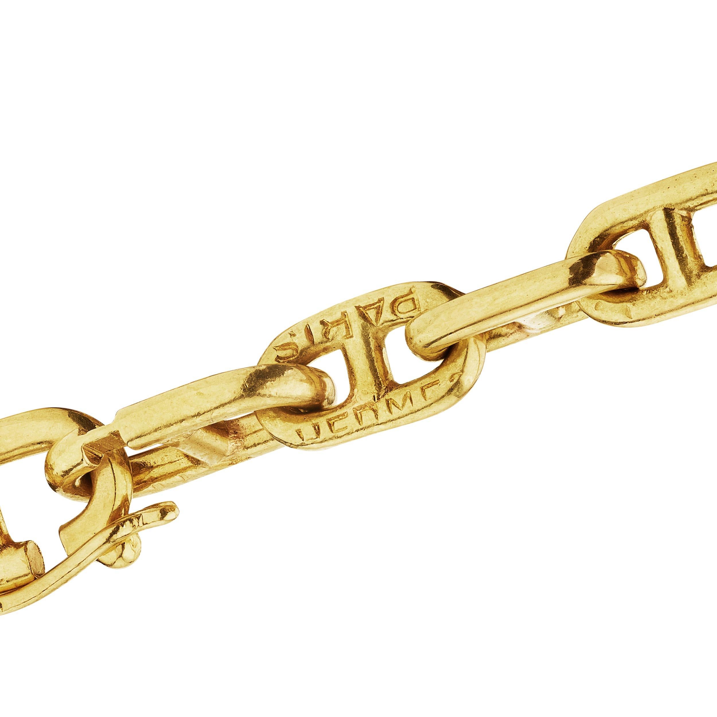 Paris Vintage Gold-Anker-Halskette von Hermès (Modernistisch) im Angebot