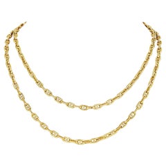 Hermes Paris Vintage Gold Anchor Chain Necklace