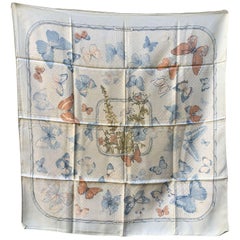 Hermes Paris Vintage Baby Blue Silk Farandole 1985 Caty Latham