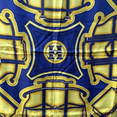 Hermes Paris Vintage Blue Les Berlines 1972 Francoise de la Perriere