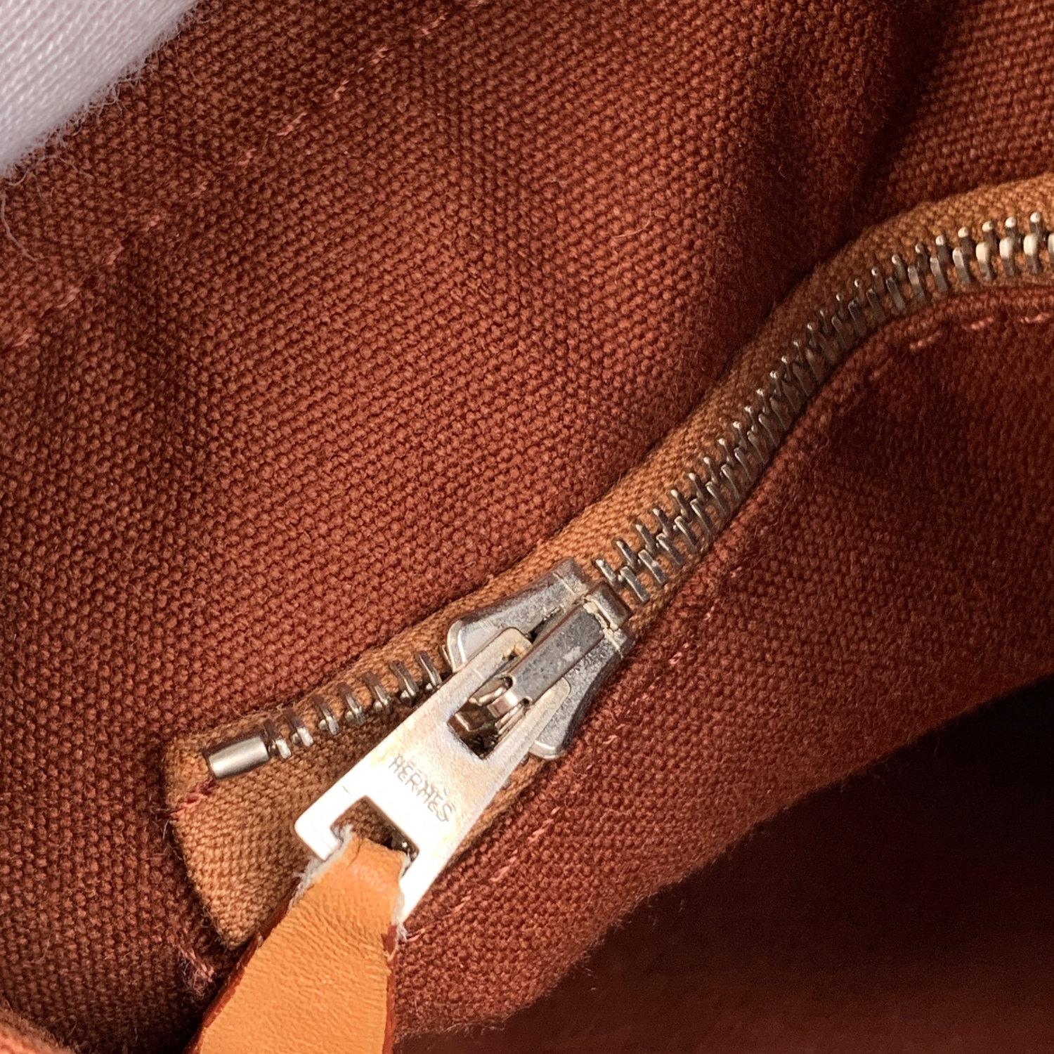 Hermes Paris Vintage Brown Cotton Canvas Tote Handbag Fourre Tout GM 5