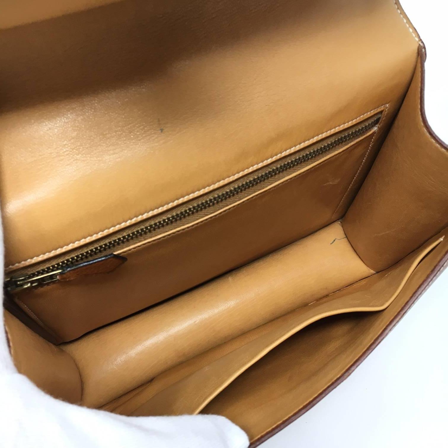 Hermes Paris Vintage Gold Courchevelle Leather Constance Bag, 1976 6