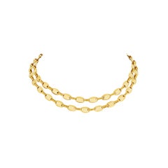 Hermes Paris Vintage Gold 36" Oval Link Chain