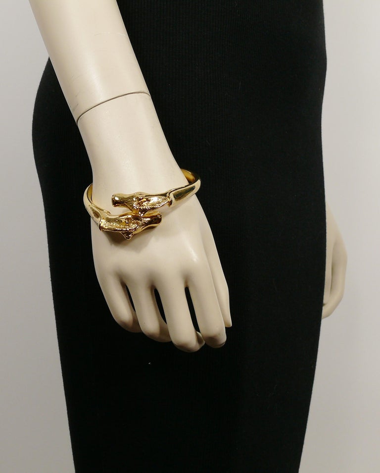 〈最終価格〉Hermes Cheval Double Head Bangle HERMES Logo Cheval Double Horse Head Bangle Bracelet Silver