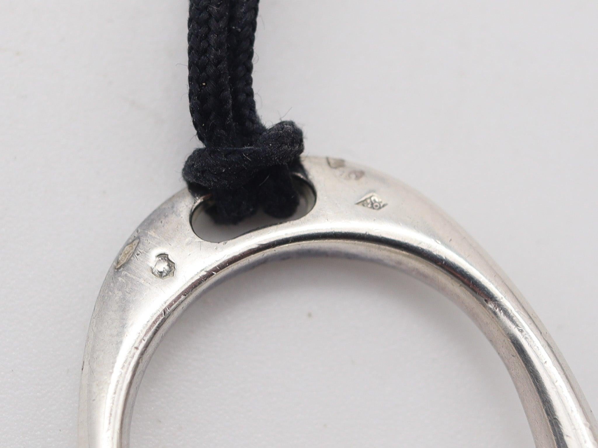 Collana HERMES Paris Vintage Horse-Bit in Argento 925 con Corde e Scatola in vendita 2