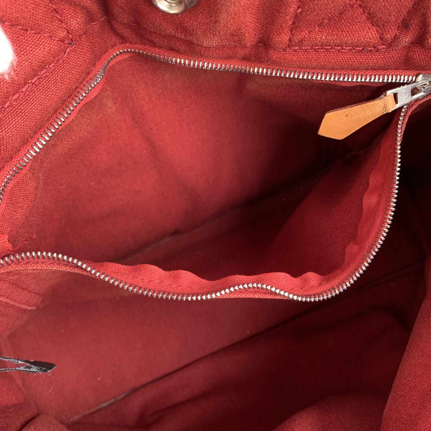 Hermes Paris Vintage Red Cotton Fourre Tout PM Tote Bag 6