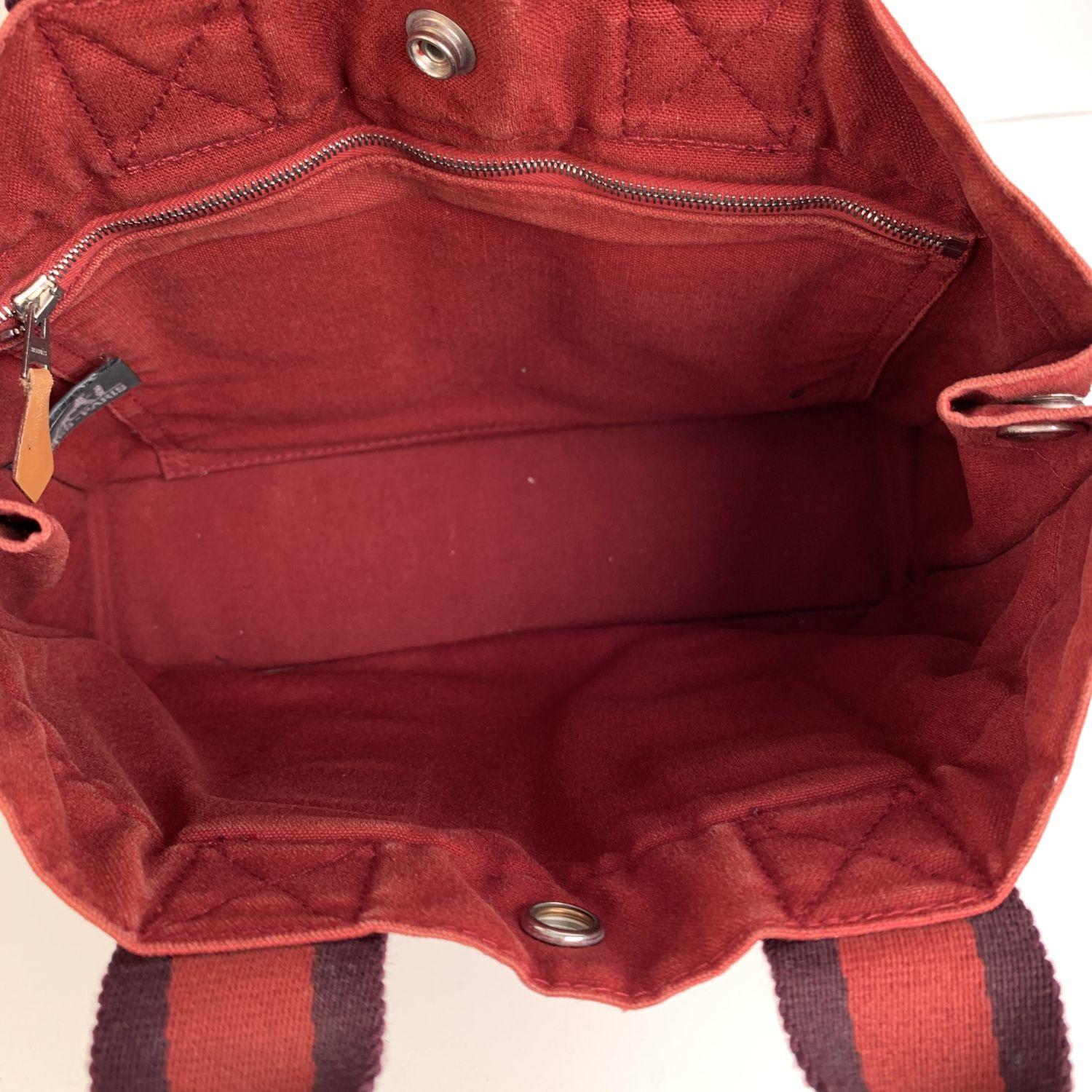 Hermes Paris Vintage Red Cotton Fourre Tout PM Tote Bag 2