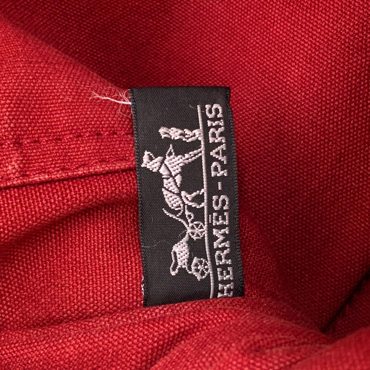 Hermes Paris Vintage Red Cotton Fourre Tout PM Tote Bag 3