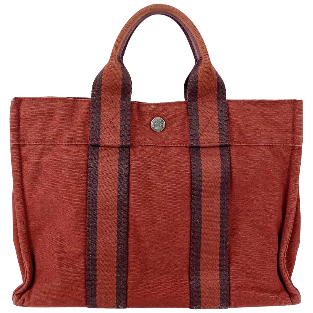 hermes canvas tote bag price