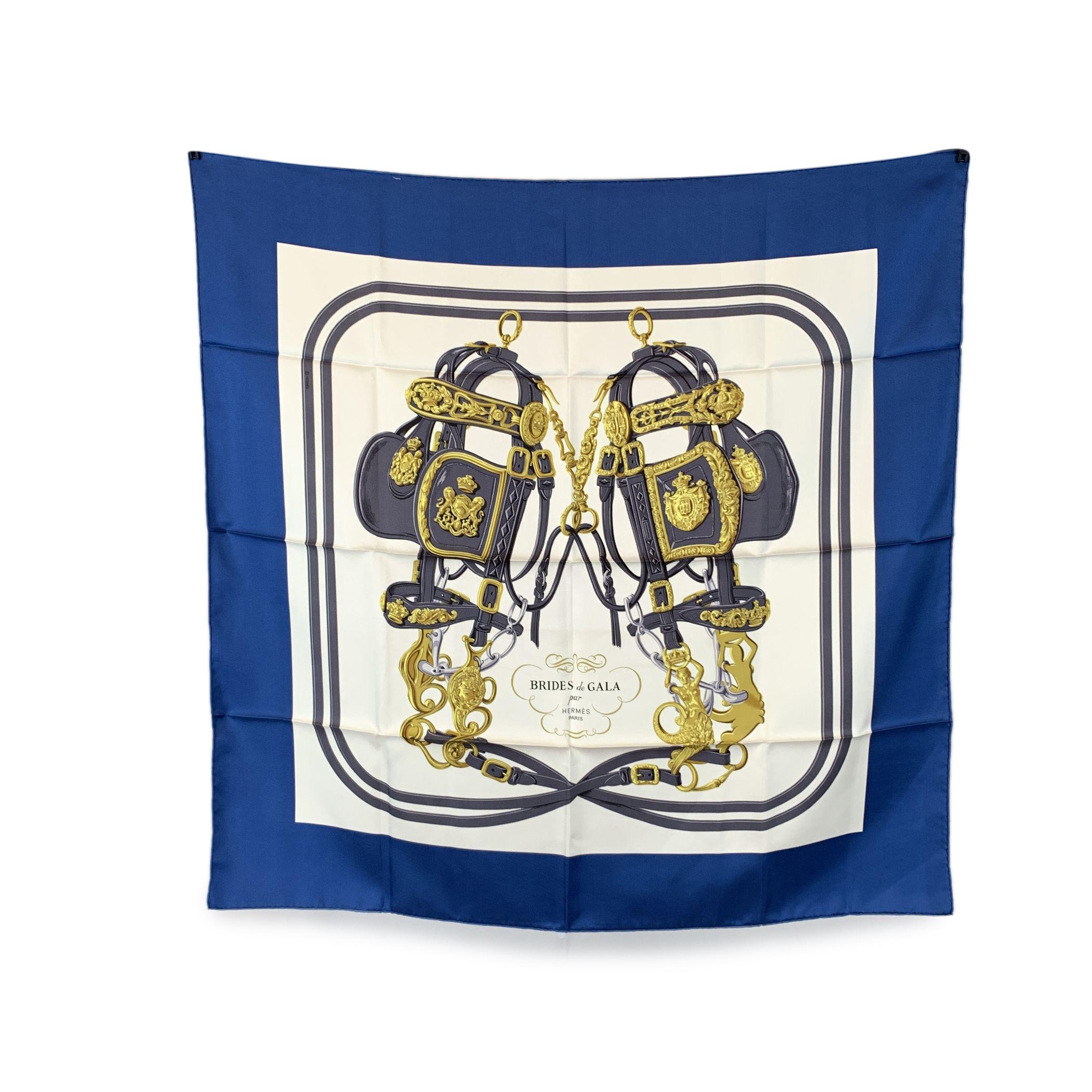 Hermes Paris Vintage Silk Scarf 1957 Brides de Gala Hugo Grygkar In Excellent Condition For Sale In Rome, Rome