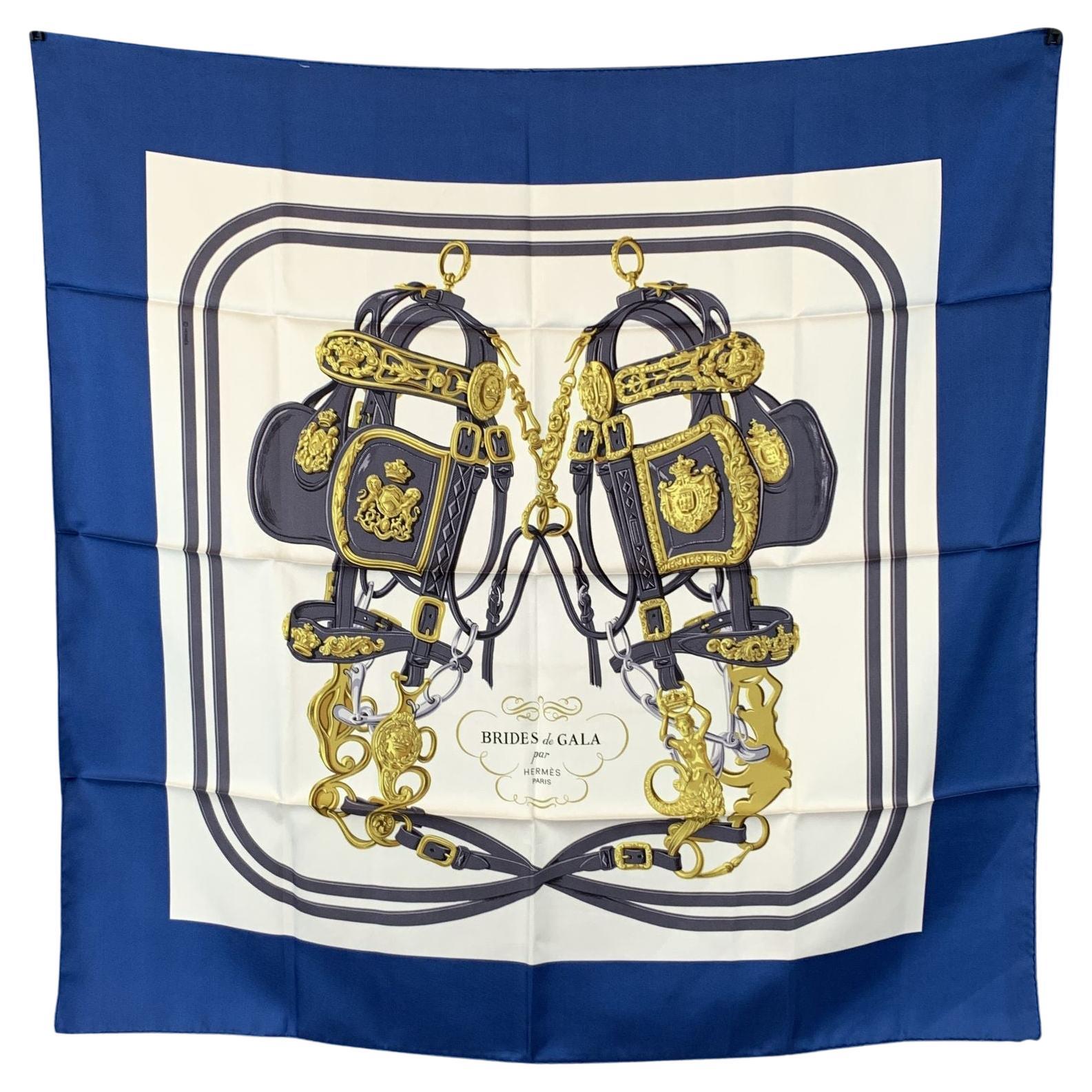 Hermes Paris Vintage Silk Scarf 1957 Brides de Gala Hugo Grygkar For Sale