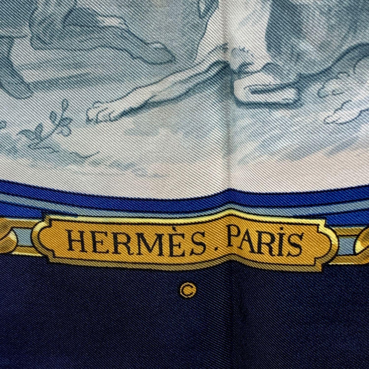 Women's Hermes Paris Vintage Silk Scarf Armes de Chasse 1970 Ledoux