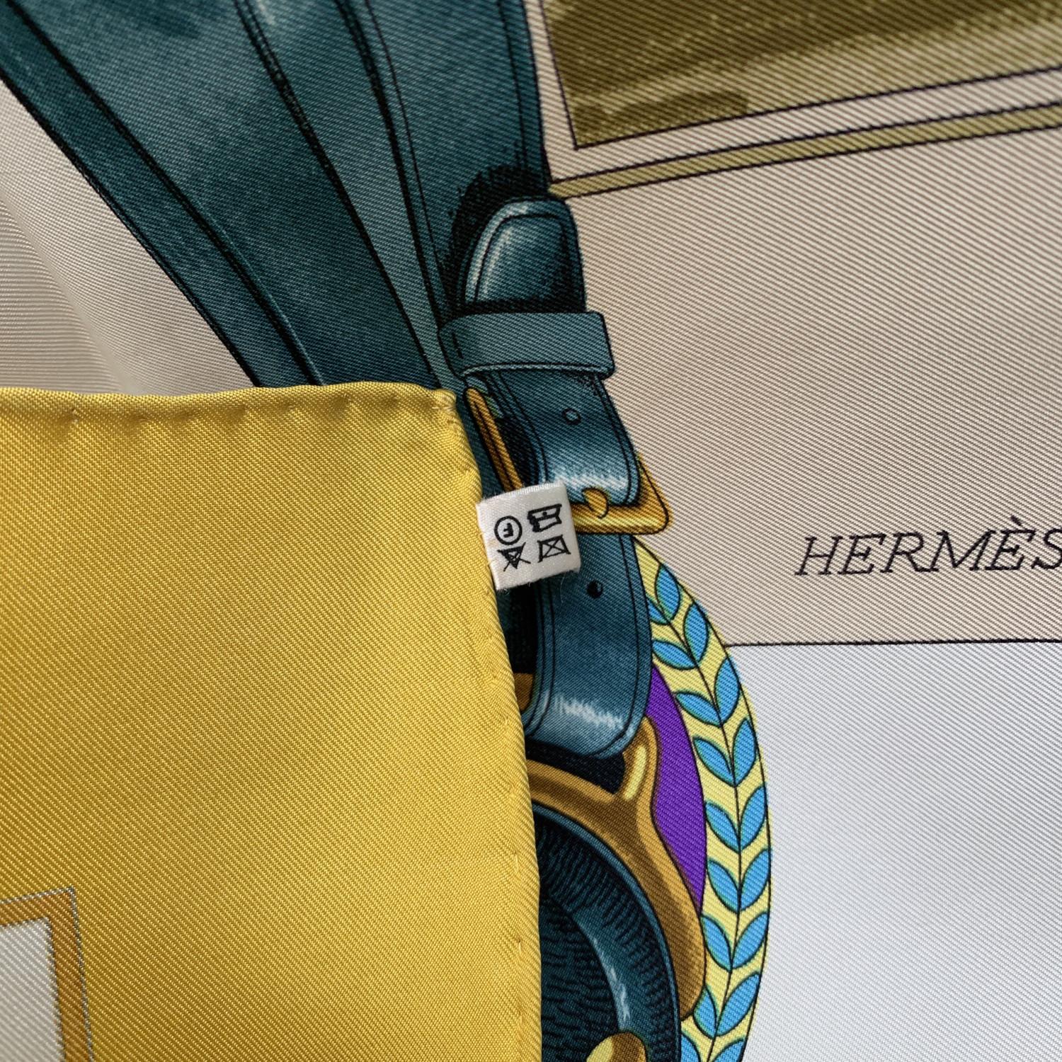 Women's Hermes Paris Vintage Silk Scarf Carrick a Pompe 1975 Latham