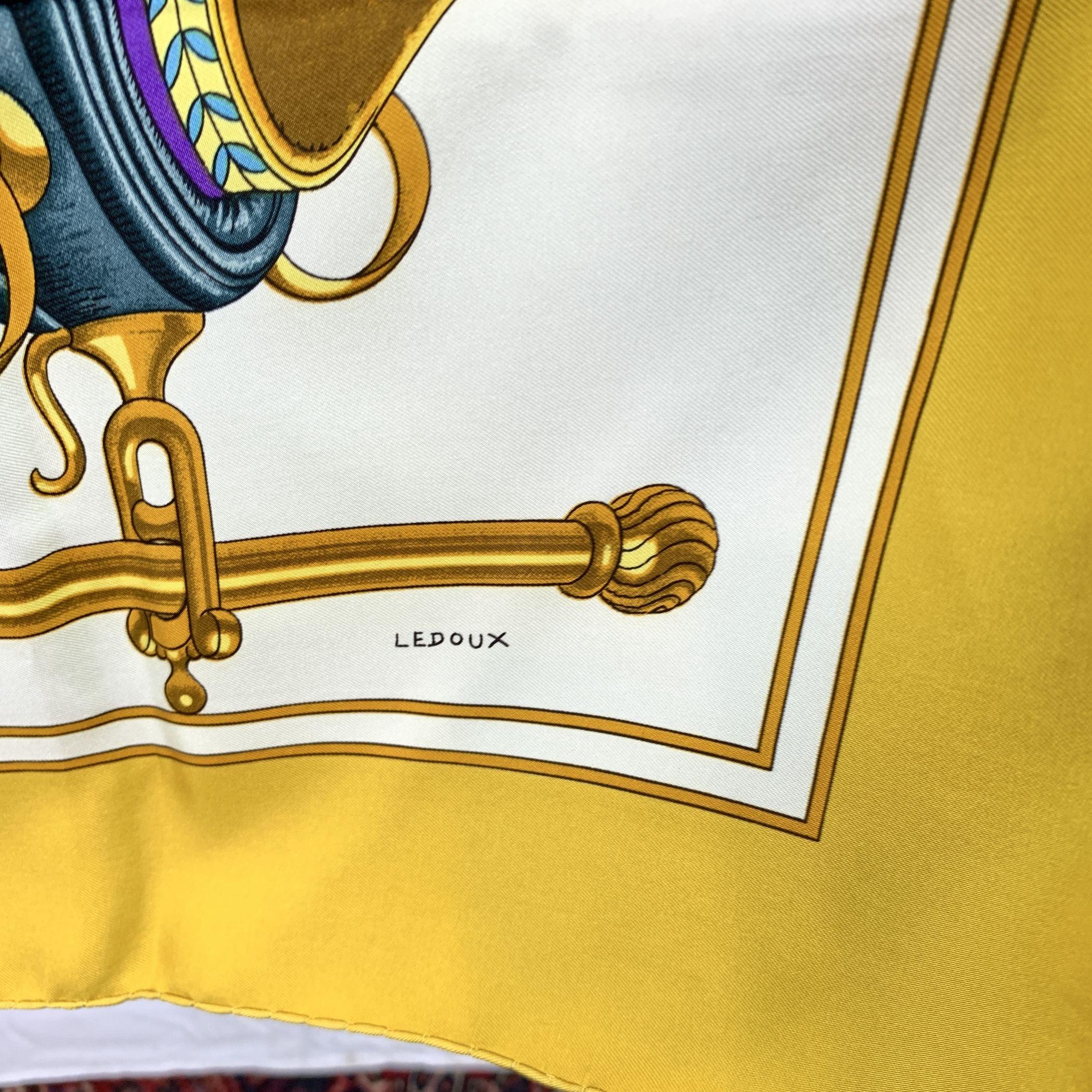 Hermes Paris Vintage Silk Scarf Carrick a Pompe 1975 Ledoux In Good Condition In Rome, Rome