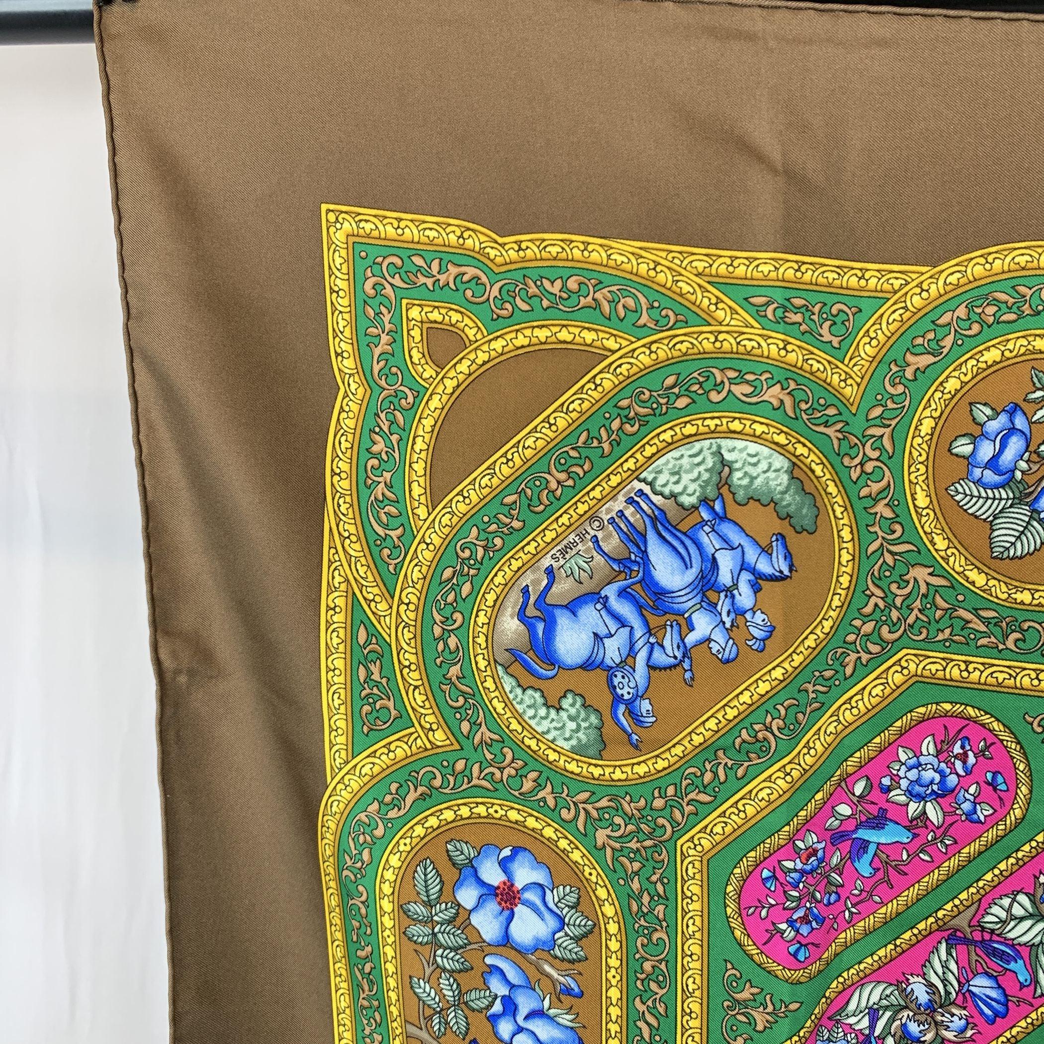 Hermes Paris Vintage Silk Scarf Qalamdan 1990 Catherine Baschet In Excellent Condition For Sale In Rome, Rome