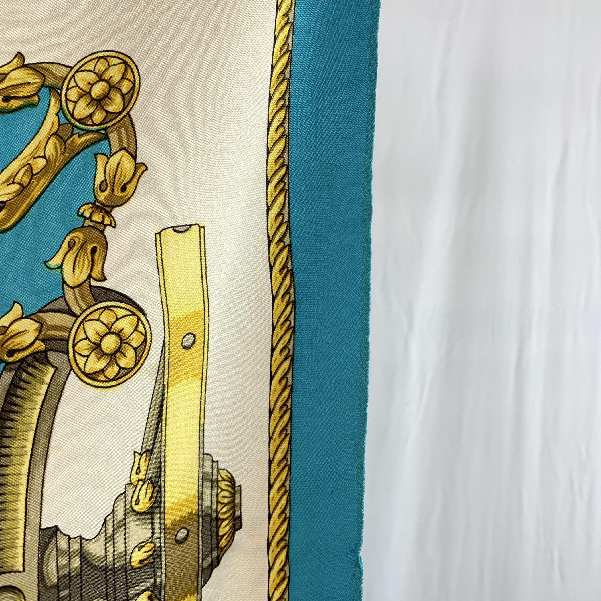 Women's Hermes Paris Vintage Silk Scarf Roues de Canon 1967 Latham For Sale