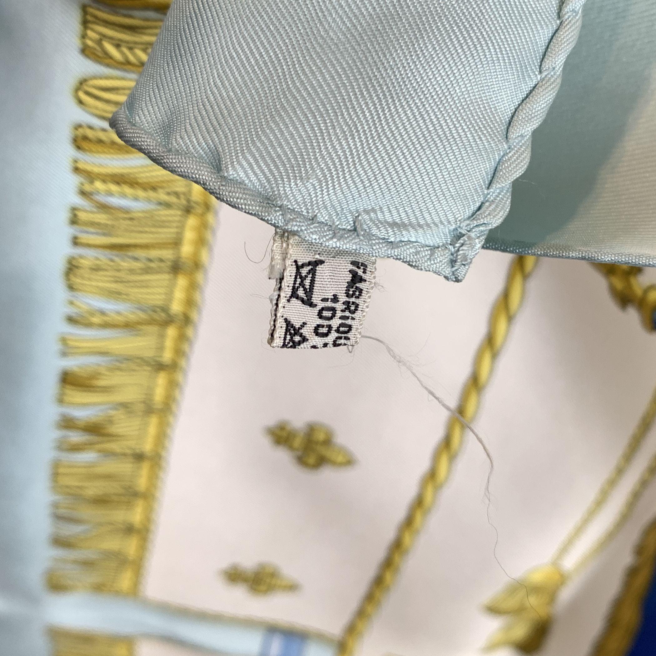 Beige Hermes Paris Vintage Silk Scarf Vue du Carrosse 1953 Hugo Grygkar