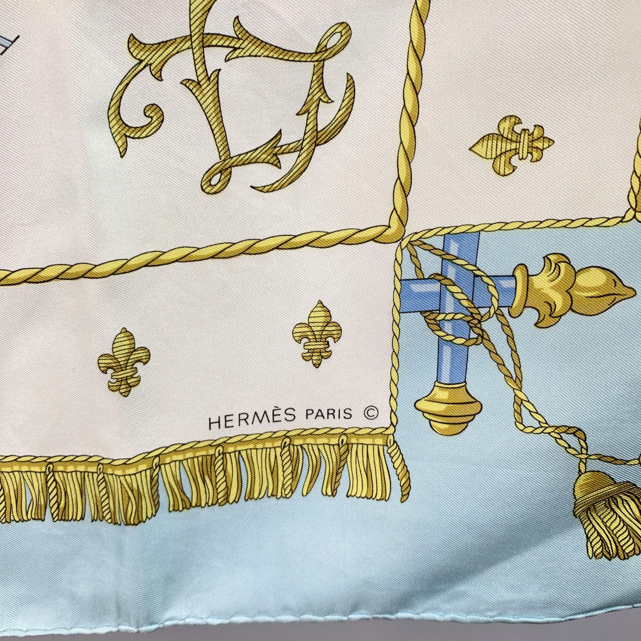 Hermes Paris Vintage Silk Scarf Vue du Carrosse 1953 Hugo Grygkar In Fair Condition In Rome, Rome