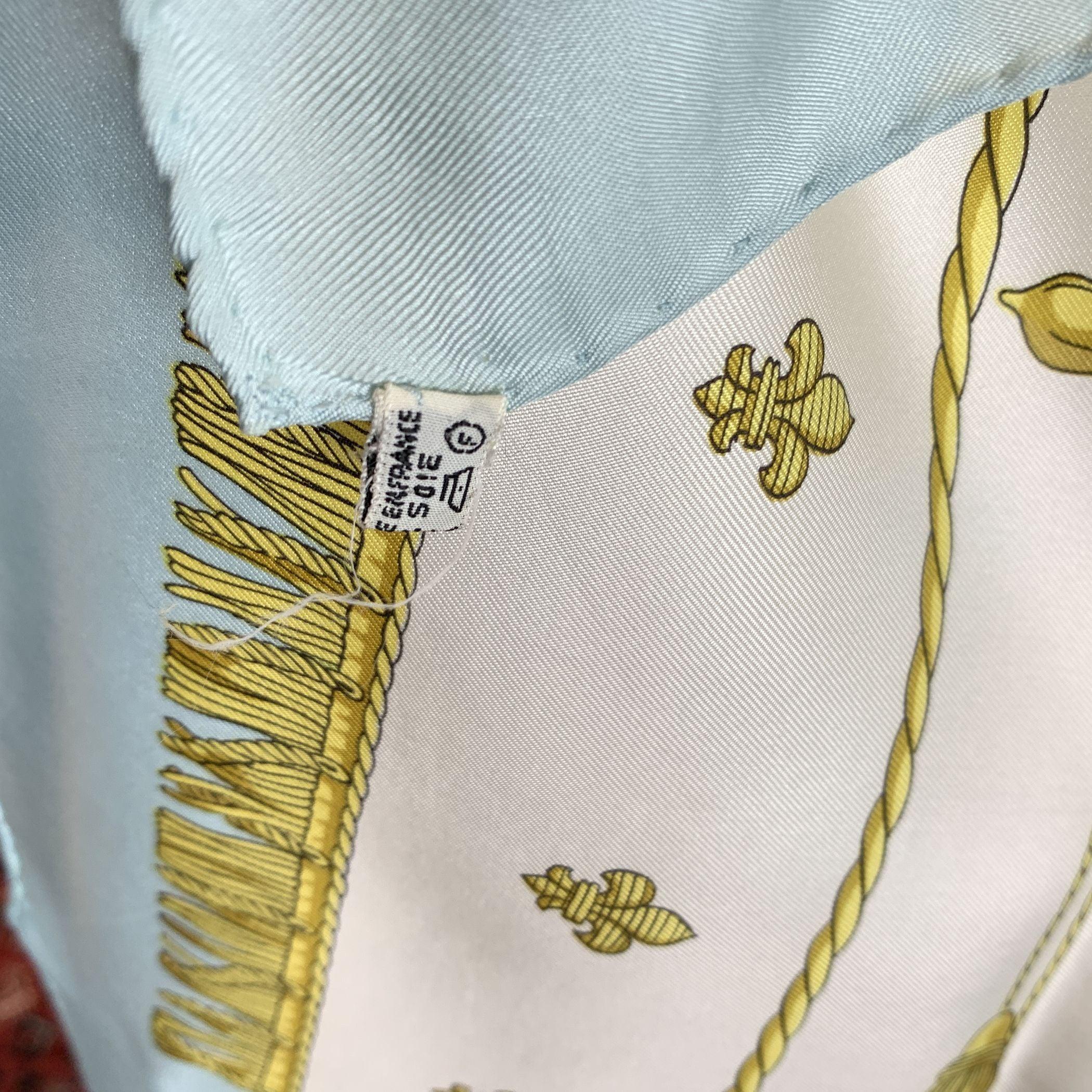Women's Hermes Paris Vintage Silk Scarf Vue du Carrosse 1953 Hugo Grygkar