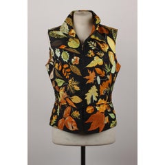 Hermes Paris Vintage Silk Tourbillon Vest Jacket Size 40