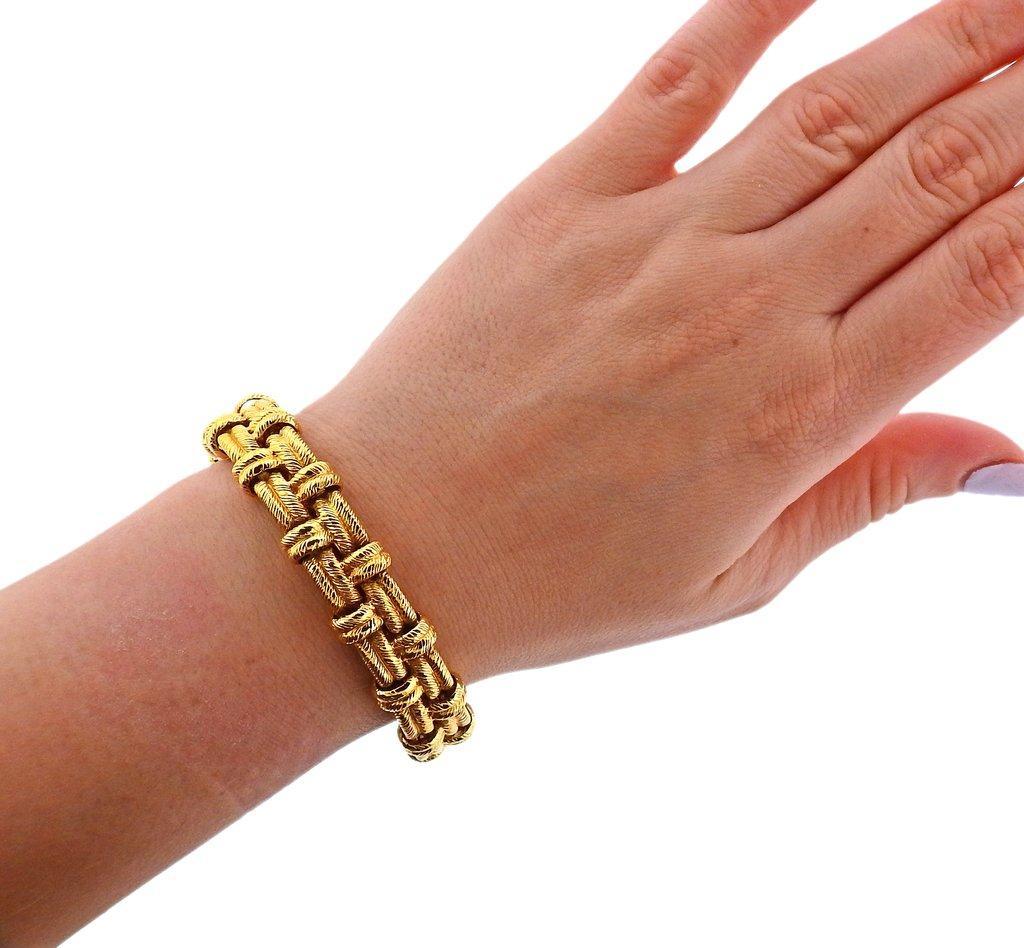 Hermes Paris Woven Gold Bracelet 1