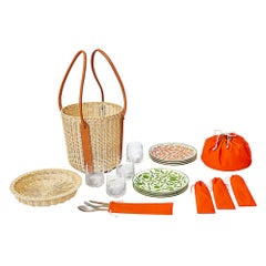 Hermes Park Picnic Basket A Walk in the Garden Plates and More New w/ Box