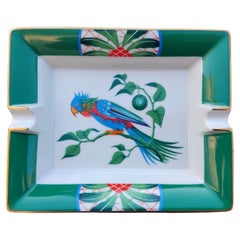 Hermès Parrot Bird Print Cigar Ashtray Change Tray Porcelain