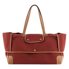 Hermes Passe-Passe Bag Toile and Leather 43