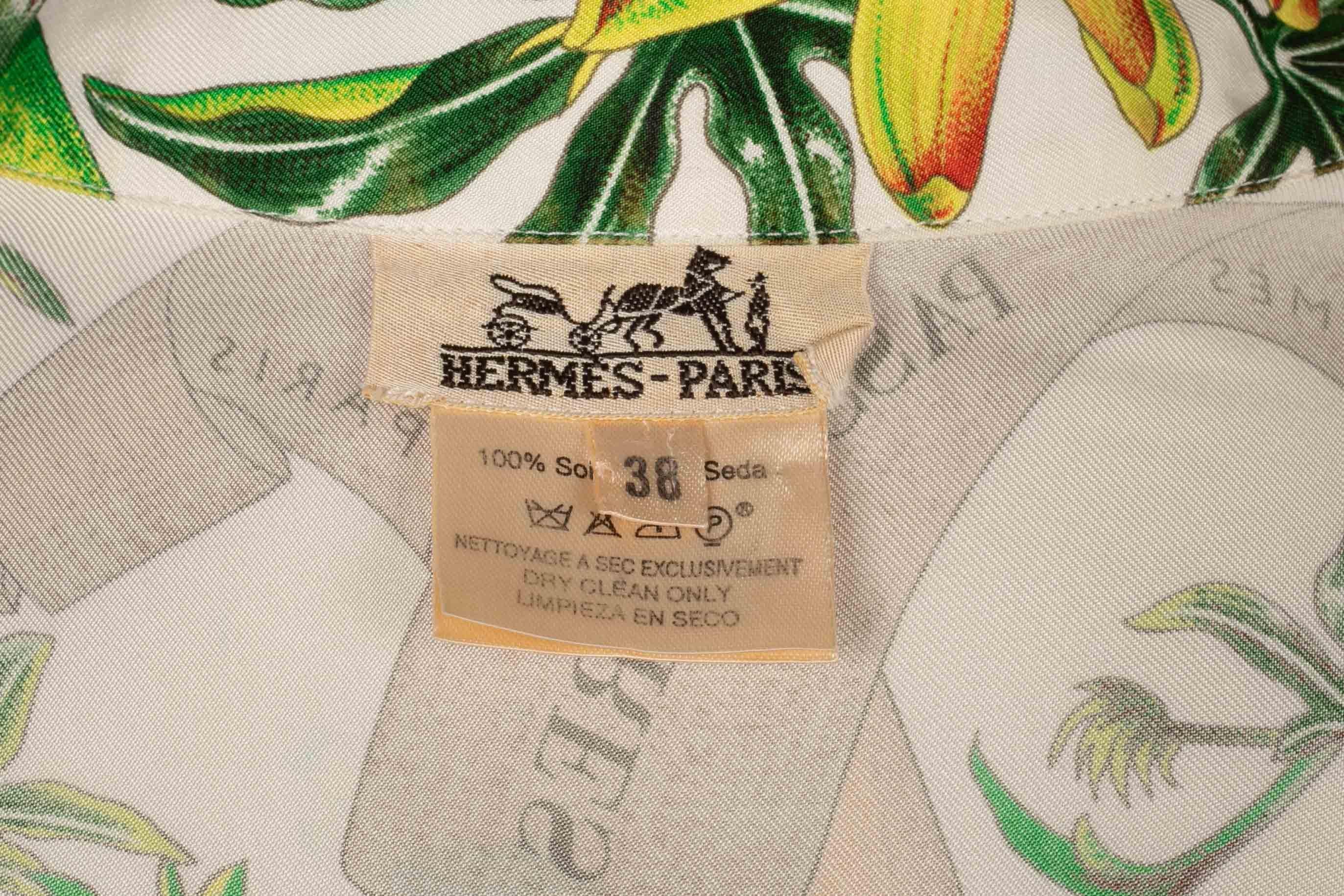 Hermès ‘Passiflores’ shirt For Sale 5