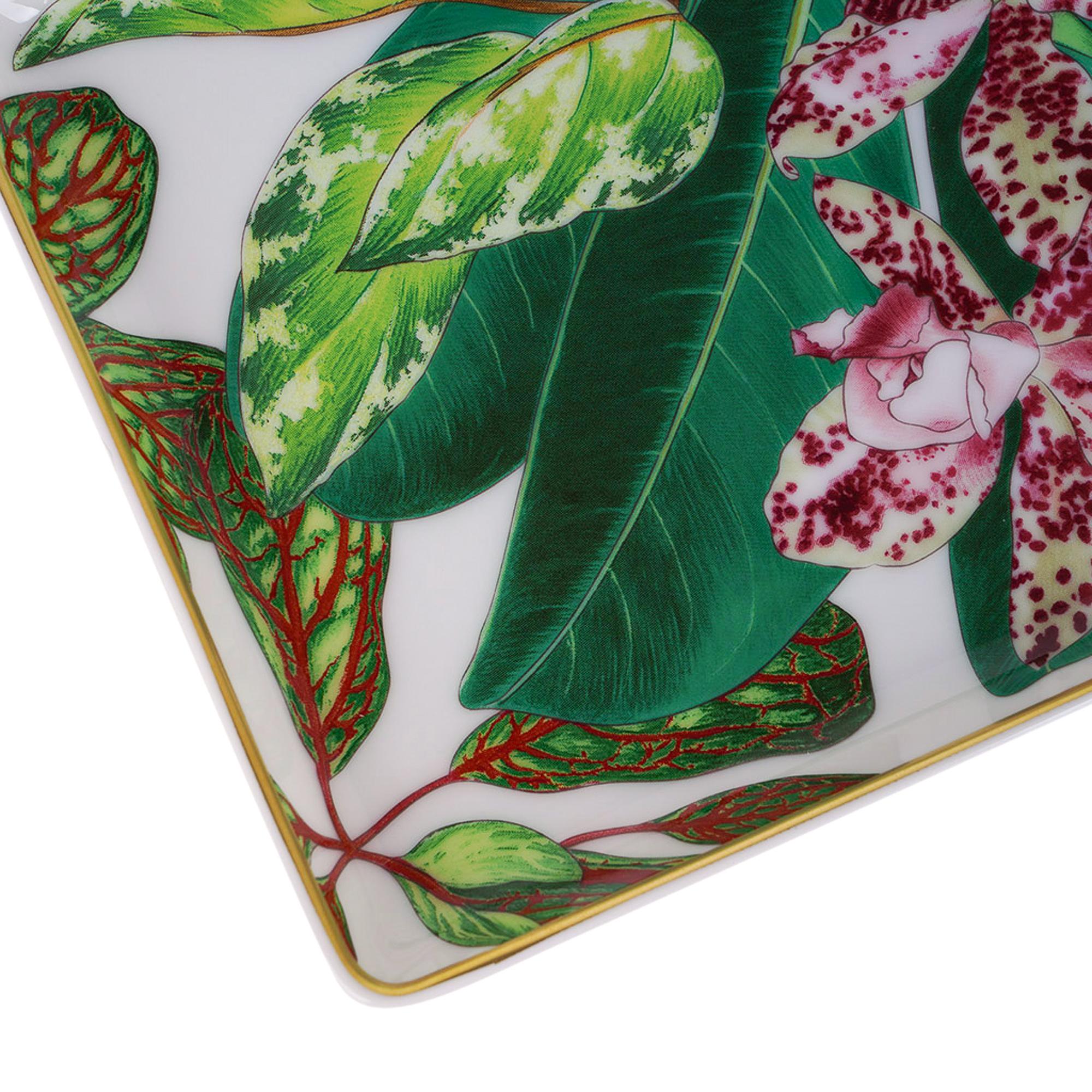 Hermes Passifolia Small Tray no 1 / Sushi Plate New w/Box For Sale 4