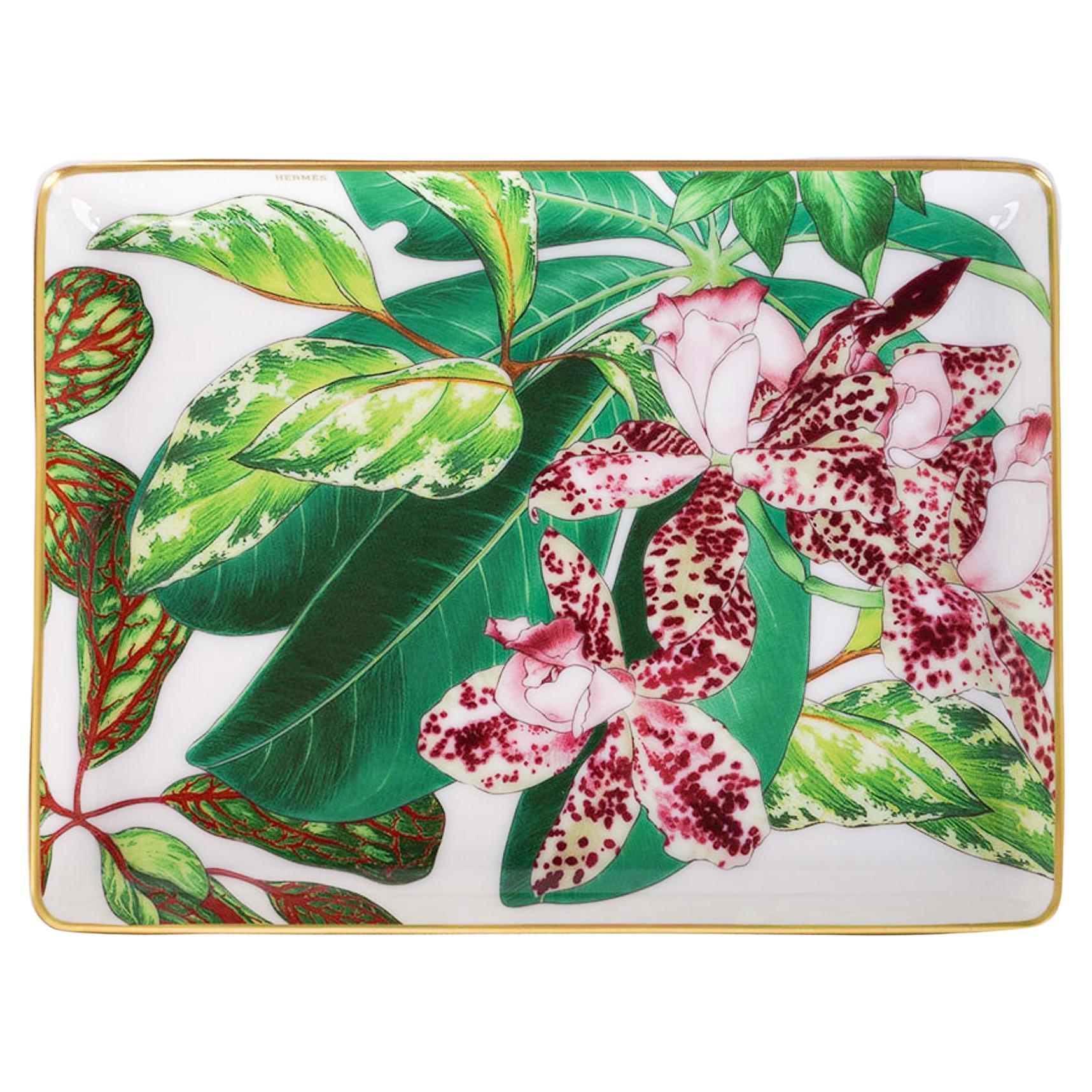 Hermes Passifolia Small Tray no 1 / Sushi Plate New w/Box For Sale