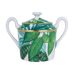 Hermes Passifolia Sugar Bowl Limoges Porcelain New w/Box