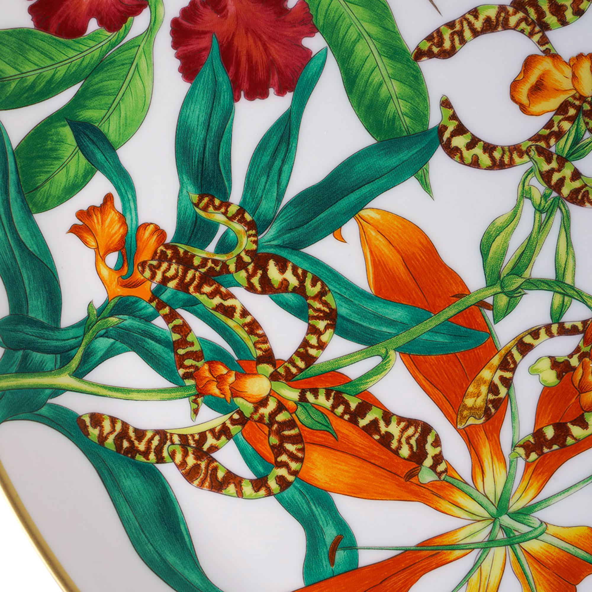 Hermes Passifolia Tart Platter New w/Box 4