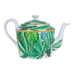 Hermes Passifolia Teapot Limoges Porcelain New w/Box