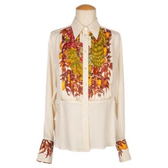 Blusa de seda Hermès "Flores de la pasión", 1996