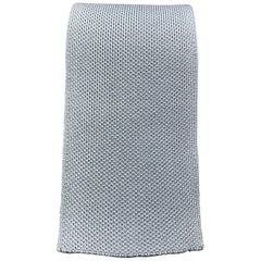 HERMES Pastel Blue Woven Silk Tie
