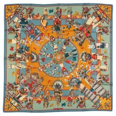 Hermès Pastel Kachinas Silk Scarf