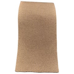 HERMES Pastel Taupe Woven Silk Tie