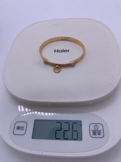 Hermès Pavé Diamond 18k Rose Gold Collier de Chien (CDC) Bracelet