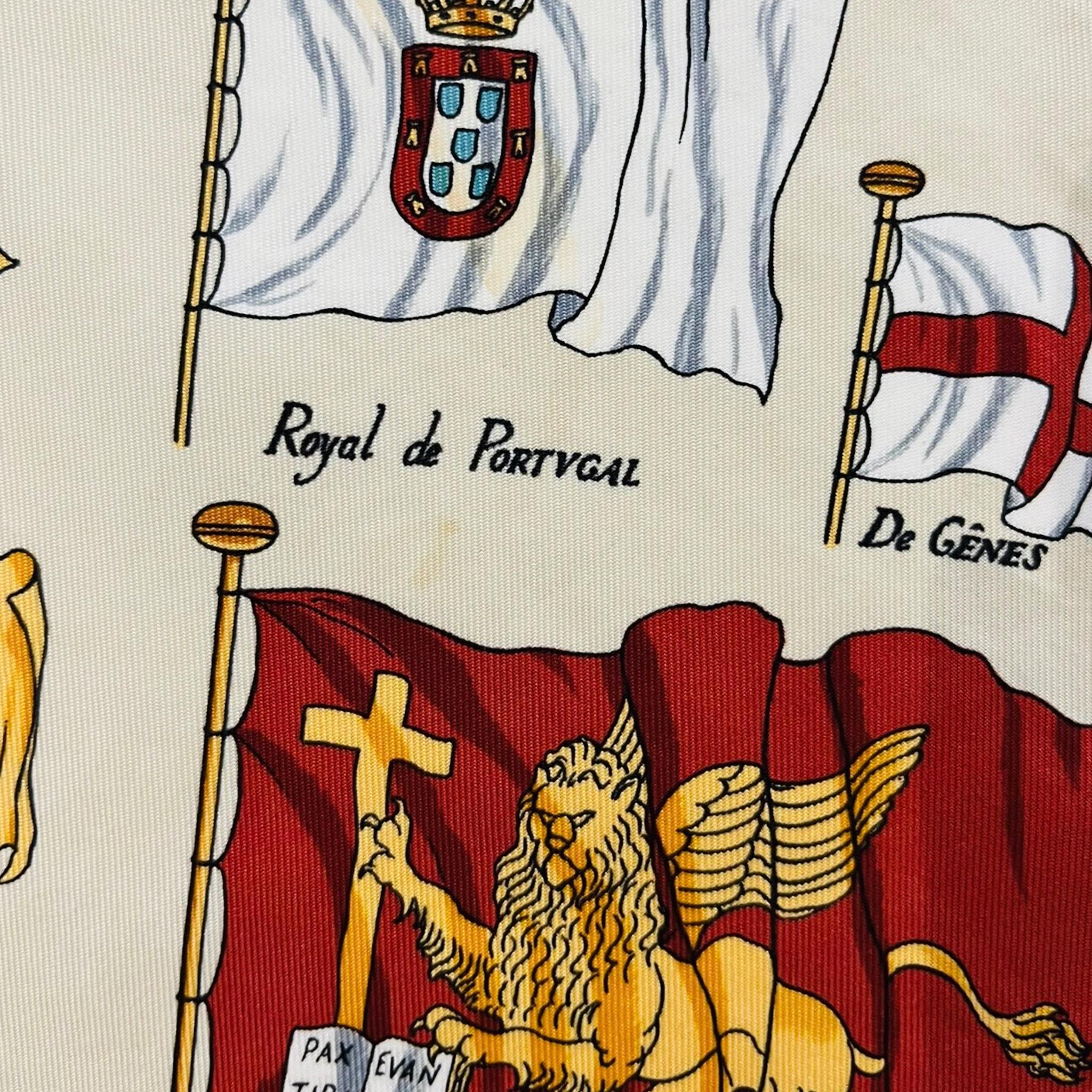 Women's Hermes Pavois Silk Scarf By Philip Ledoux