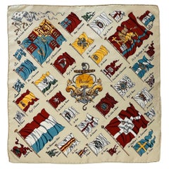 Hermes Pavois Silk Scarf By Philip Ledoux