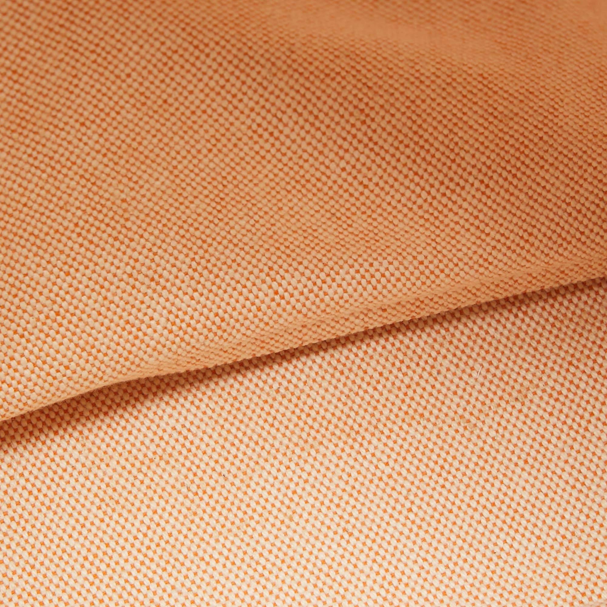 Hermes Peach Canvas Fourre Tout PM Bag 3