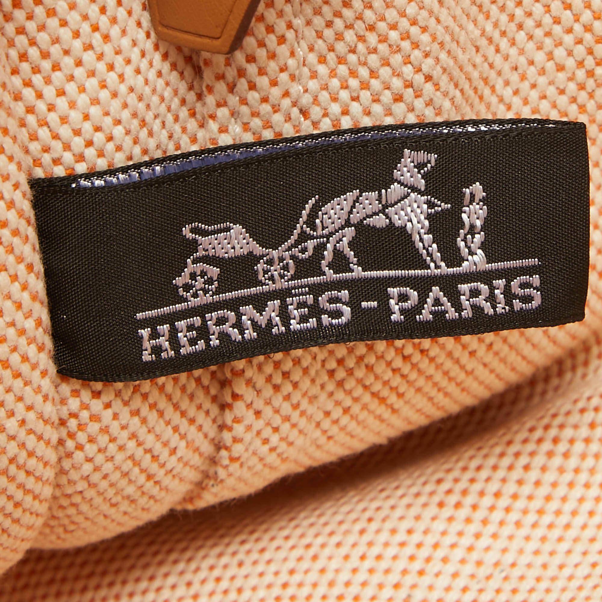 Hermes Peach Canvas Fourre Tout PM Bag 4
