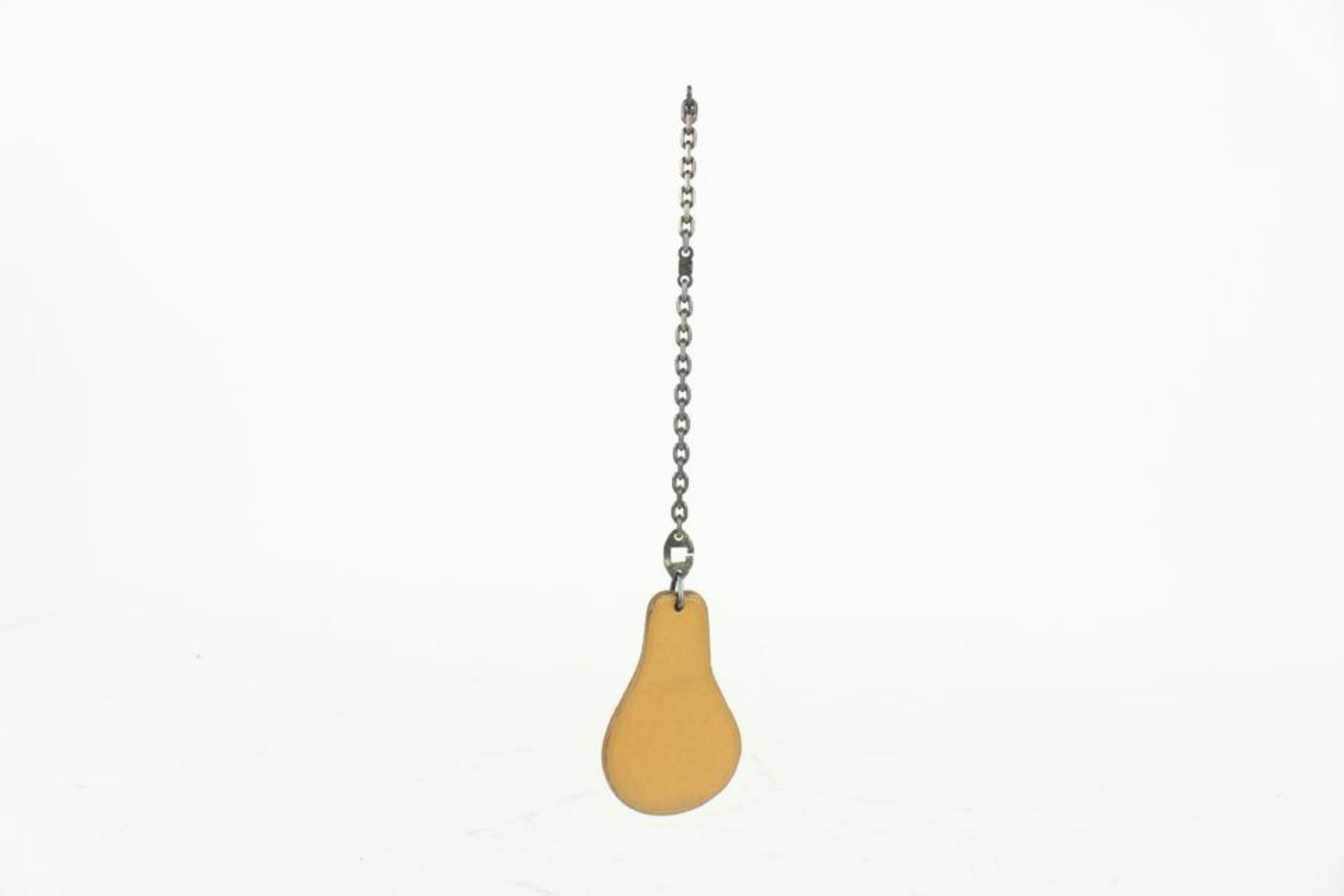 Hermès Borsa a pera in pelle Tan con charm in argento 1020h37 in vendita 5