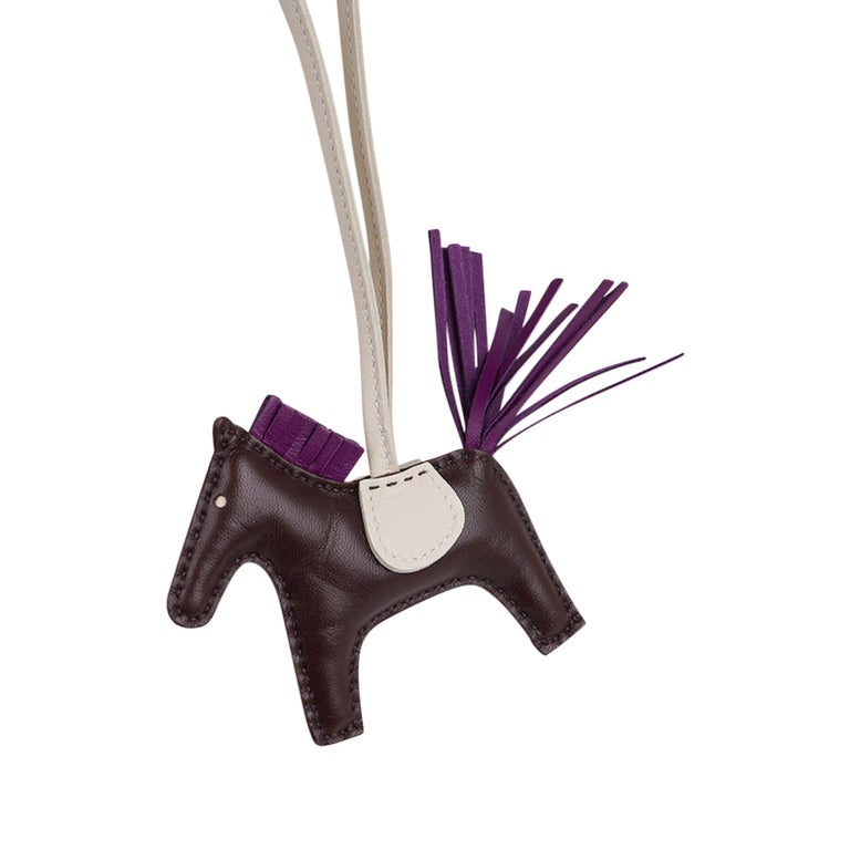 Hermes Pegase Rodeo PM Bag Charm Rouge Sellier/ Craie/ Violet New w/Box For  Sale at 1stDibs