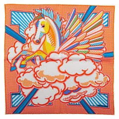 Hermes Pegase Scarf Orange