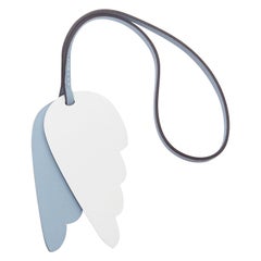 HERMES Pegasus blau weiß Flügel Leder Tasche Charme