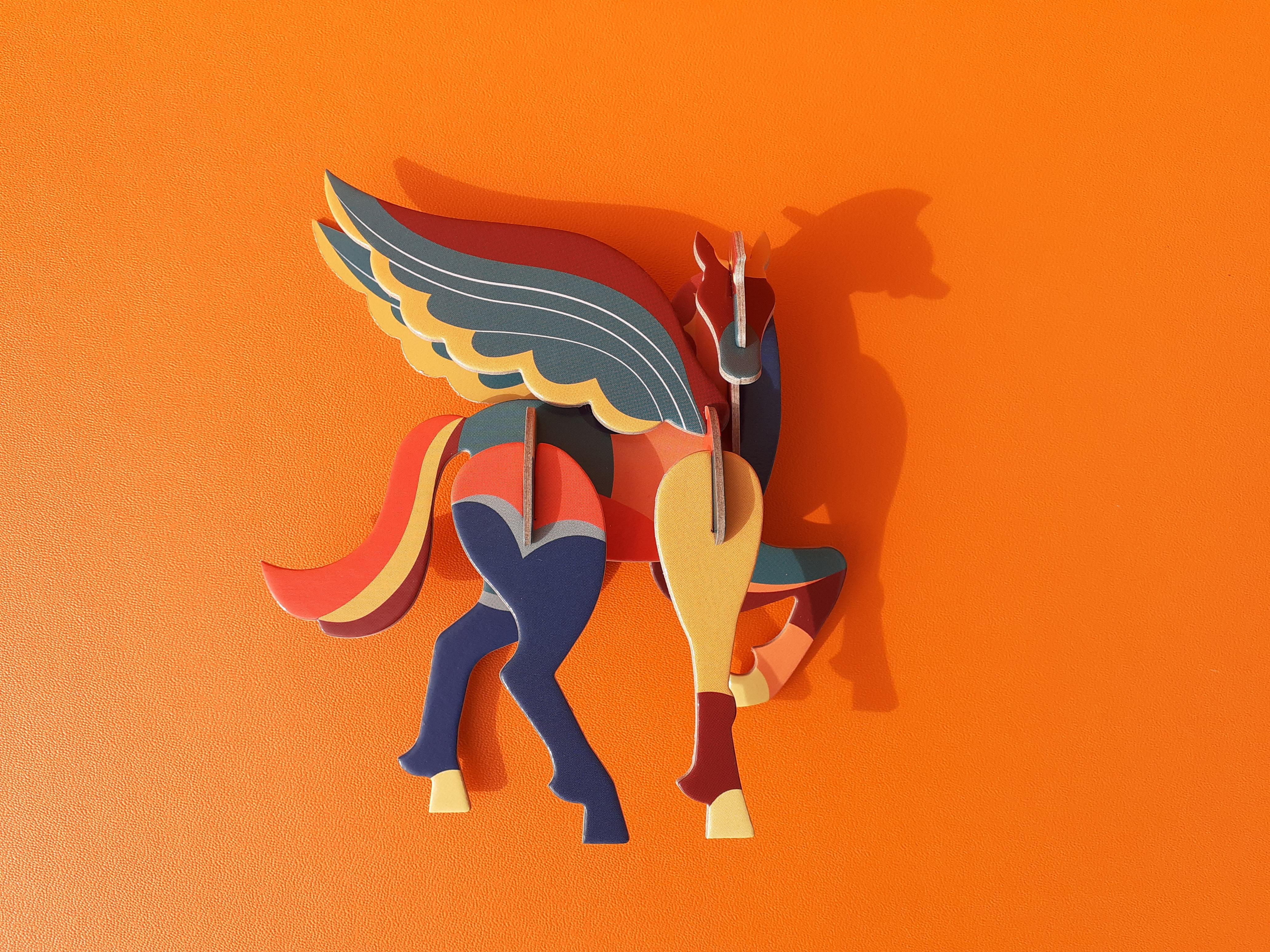 Hermès Pegasus Le Pégase Cheval Ailé Cardboard Horse to Hang 3