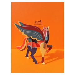 Hermès Pegasus Le Pégase Cheval Ailé Cardboard Horse to Hang